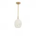 Artemis Pendant Single (Natural Brass with Alabaster Glass)