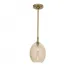 Artemis Pendant Single (Natural Brass with Champagne Glass)