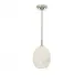 Artemis Pendant Single (Polished Nickel with Alabaster Glass)