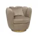 Cosmo Velvet Swivel Chair (Latte)