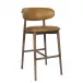 Ethan Leather Bar Stool (Brown)