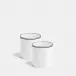 Double Line Matte Black Mug Medium 270ml 9fl oz Set of 2