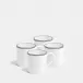 Double Line Matte Black Mug Medium 270ml 9fl oz Set of 4