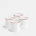 Double Line Burnt Orange Mug Large 350ml 12fl oz Set of 4