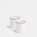 Double Line Burnt Orange Mug Medium 270ml 9fl oz Set of 2