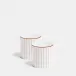 Pinstripe Burnt Orange Mug Medium 270ml 9fl oz Set of 2