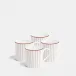 Pinstripe Burnt Orange Mug Medium 270ml 9fl oz Set of 4