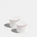 Pinstripe Burnt Orange Mug Short 240ml 8fl oz Set of 2