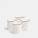 Pinstripe Burnt Orange Mug Large 350ml 12fl oz Set of 4