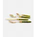 Laura Oro Olive Green Flatware (Special Order)