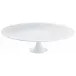 Italian Renaissance White Petit Four Stand Large/Footed Cake Platter 10.6 White