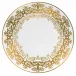 Chelsea Or/Gold White Salad Cake Plate Diam 7.7 in