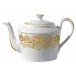 Chelsea Or/Gold White Tea Pot Diam 3.8 in