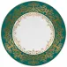 Chelsea Gold Turquoise Flat Cake Serving Plate Round 12.2 in.