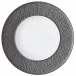 Mineral Irise Dark Grey Flat Plate With Engraved Rim Diam 8.7 in