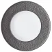 Mineral Irise Dark Grey Dinner Plate with engraved rim Round 10.6 in.