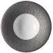 Mineral Irise Dark Grey Rim Soup Plate Engraved Rim Diam 8.85825 in