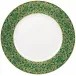 Salamanque Gold Green Flat Cake Serving Plate Round 12.2 in.