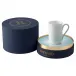 Aura Espresso Cup Monceau Gold And Saucer Aura Azure Diam 3.1 in Gift Box