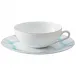 Aura Tea cup extra Monceau Gold and saucer Aura azure Round 4.5 in.