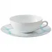 Aura Tea Cup Extra Monceau Gold And Saucer Aura Azure Diam 4.5 in Gift Box