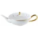Italian Renaissance Filet Gold Tea Pot Gold Filet
