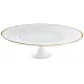 Italian Renaissance Filet Gold  Petit Four Stand Large/Footed Cake Platter 10.6 Gold Filet