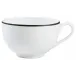 Italian Renaissance Irise Black Matte Tea Cup Extra (tall) 3.71