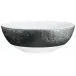 Italian Renaissance Irise Black Matte Bowl, Open Vegetable 10.4