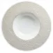 Italian Renaissance Irise Pearl French Rim Soup Plate With Engraved Rim 10.6 Pearl