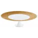 Italian Renaissance Irise Gold Petit Four Stand Large/Footed Cake Platter 10.6 Gold