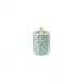 Mosaic Babylone Green Candle 3 1/4 inch h 4 inch