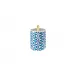 Mosaic Medina Blue Candle 3 1/4 inch h 4 inch