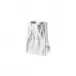 Bag Vase/Do Not Litter Vase White Matte 5 1/2 in