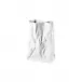 Bag Vase/Do Not Litter Vase White Matte 7 in