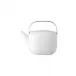 Suomi White Tea Pot Metal Handle 45 oz