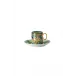 Jungle Animalier Green After Dinner Cup & Saucer 4 1/4 in 3 oz