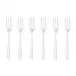 Cake & Coffee Pack 6 Pcs Cake Forks, Leaf 18/10 Stainless Steel