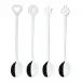 Party Portafortuna Party Spoons, 4 Pcs, Gift Boxed 4 1/2 In Each Spoon 18/10 Stainless Steel