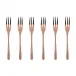 Cake & Coffee 6 Pcs Cake Forks, Taste Pvd Copper