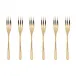 Cake & Coffee 6 Pcs Cake Forks, Taste Pvd Gold