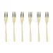 Cake & Coffee 6 Pcs Cake Forks, Taste Pvd Champagne