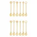 Party Portafortuna Party Spoons, 12 Pcs, Gift Boxed 4 1/2 In Each Spoon Antico Pvd Gold