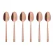 Cake & Coffee Gift Box, 6 Mocha Spoons, Rock Pvd Copper