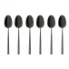 Cake & Coffee Gift Box, 6 Mocha Spoons, Rock Pvd 2Black