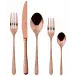 Venezia Copper 5-Pc Place Setting Solid Handle 18/10 Stainless Steel Pvd Mirror