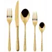 Venezia Gold 5-Pc Place Setting Solid Handle 18/10 Stainless Steel Pvd Mirror