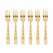 Jungle Mirror PVD Gold Cake Fork Set of 6