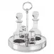 Contour Cruet Set 4 Pieces With Crystal 7 1/2 18/10 Stainless Steel