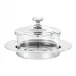Elite Grated Cheese Pot With Crystal Round 5 3/8 Silverplated
